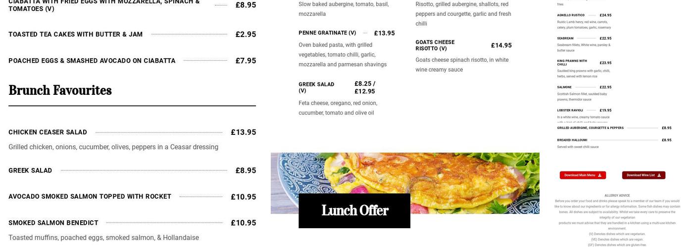 CIBO Italian Eatery Menu