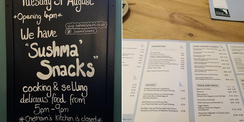 The Chetham Arms Menu