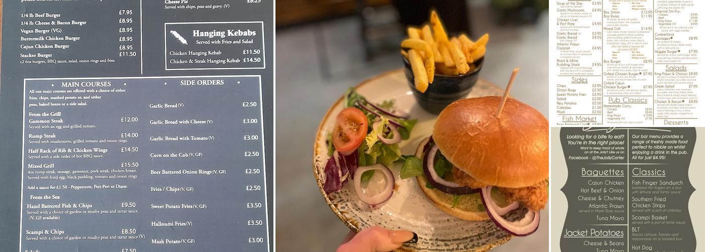 The Jolly Carter Menu