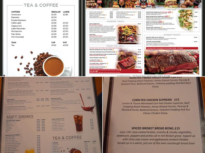 Waggon & Horses Menu