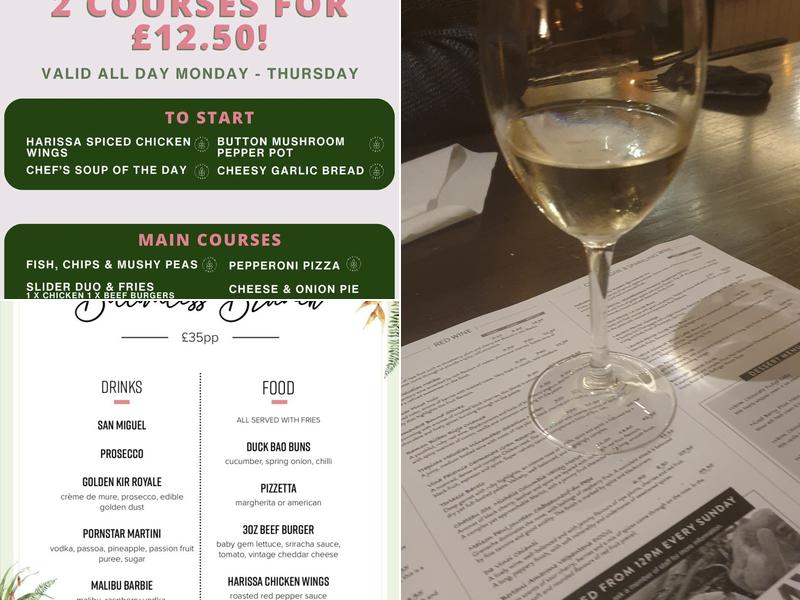 Retreat Bromley Cross Menu