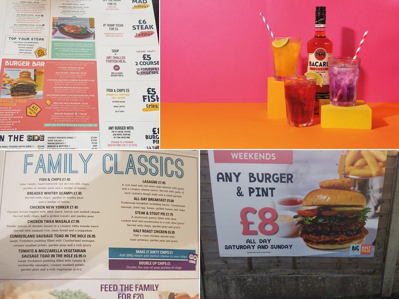 The White Horse Menu