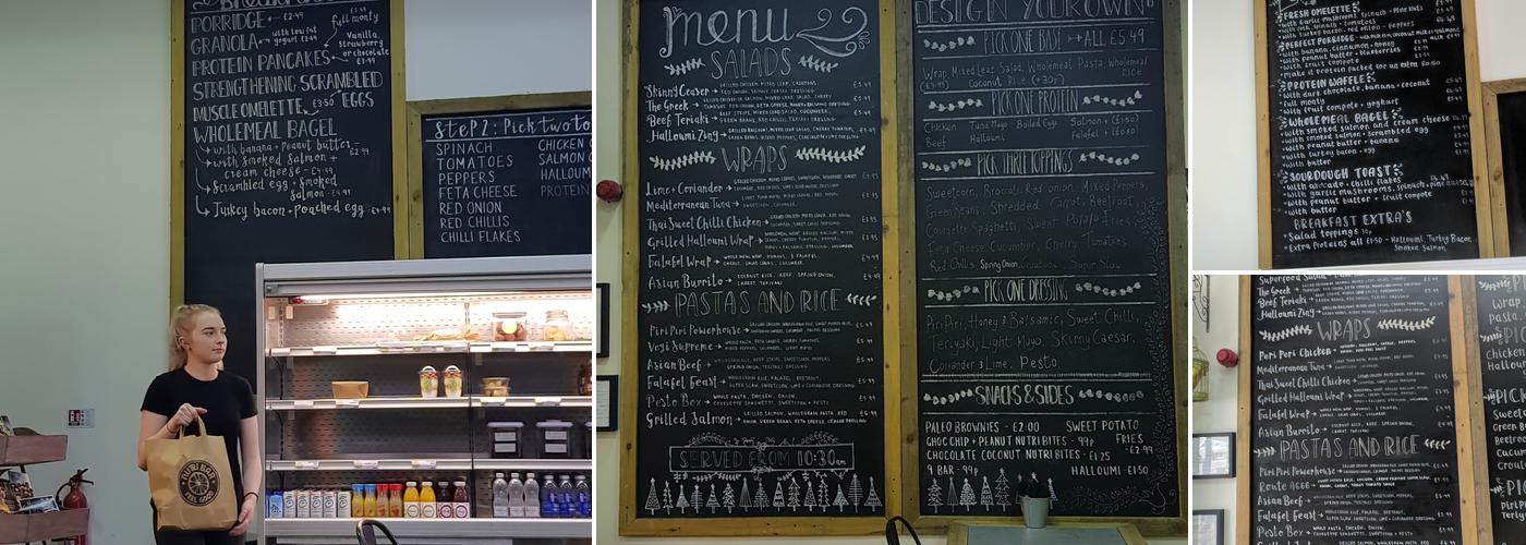 Nutri Bar Menu