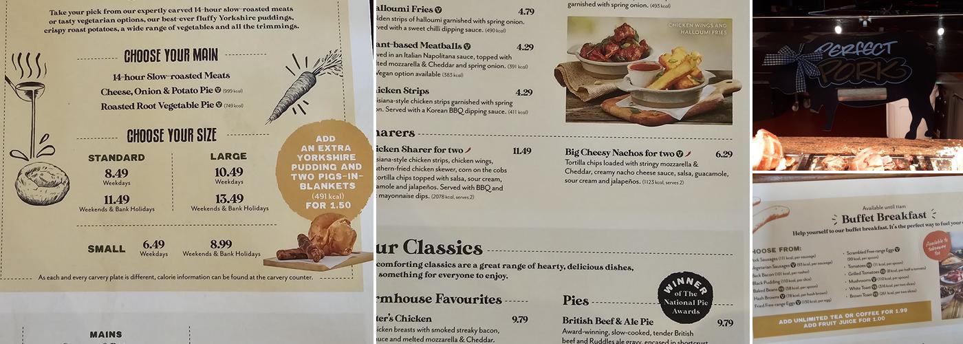 Pine Tree Farm - Dining & Carvery Menu