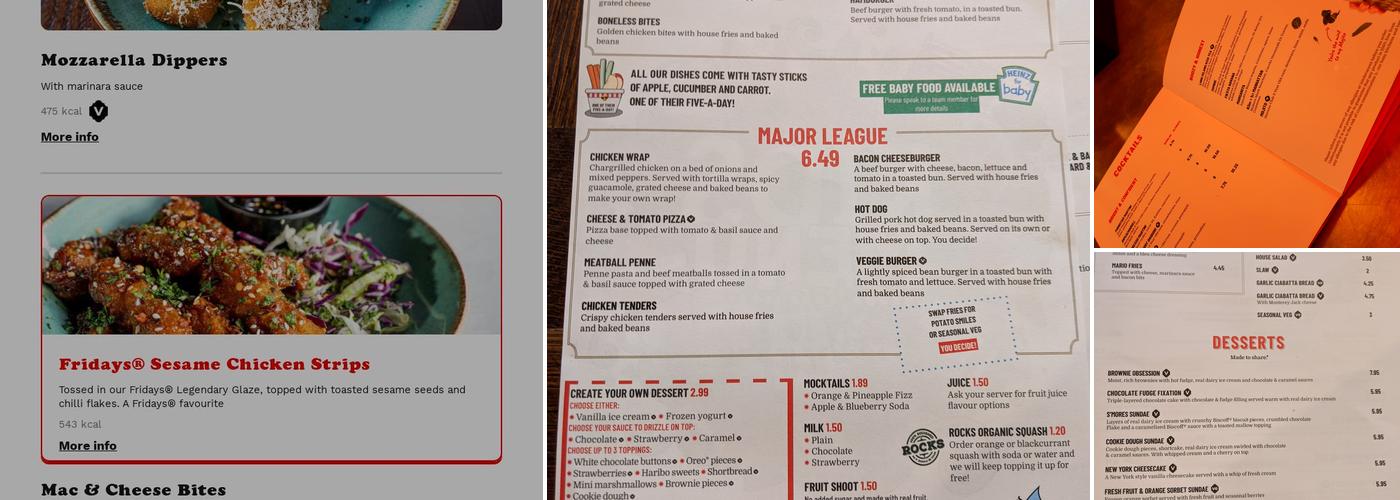 TGI Fridays - Bolton Menu