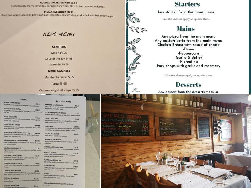 Leo’s Italian Restaurant Horwich Menu