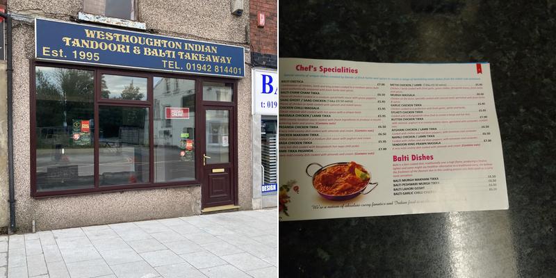 Westhoughton Indian Tandoori Takeaway
