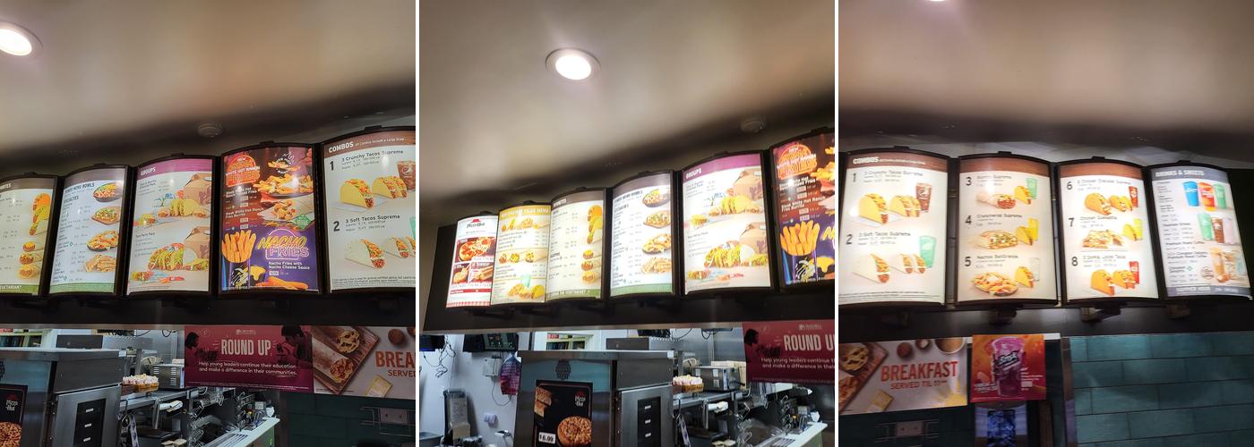 Taco Bell / Pizza Hut Menu
