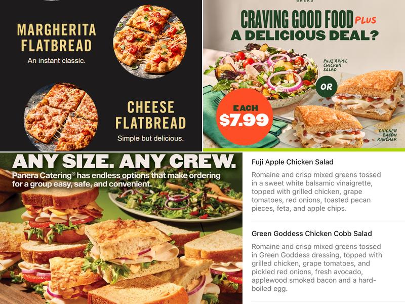 Panera Bread Menu