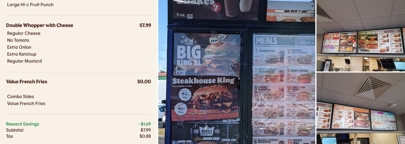 Burger King Menu