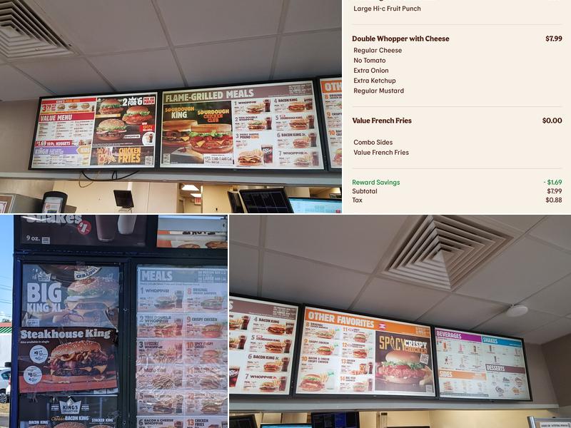 Burger King Menu