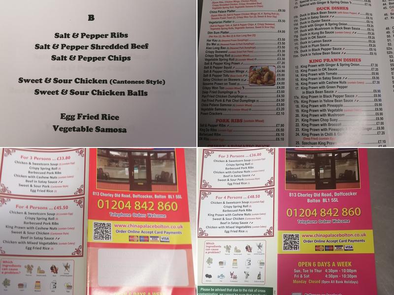 China Palace Menu