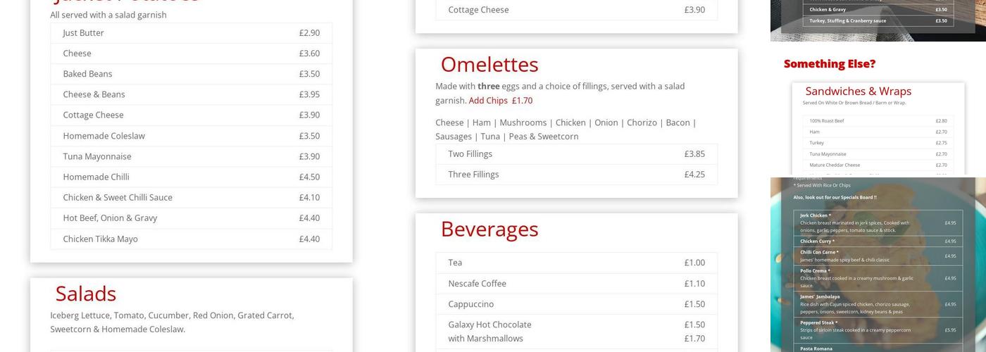 Lever Street Cafe Menu