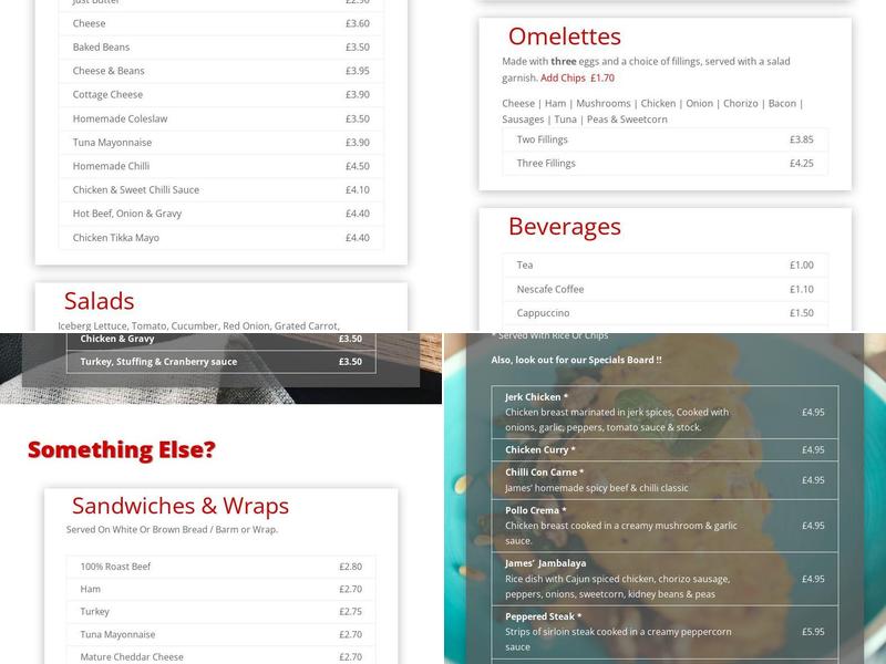 Lever Street Cafe Menu