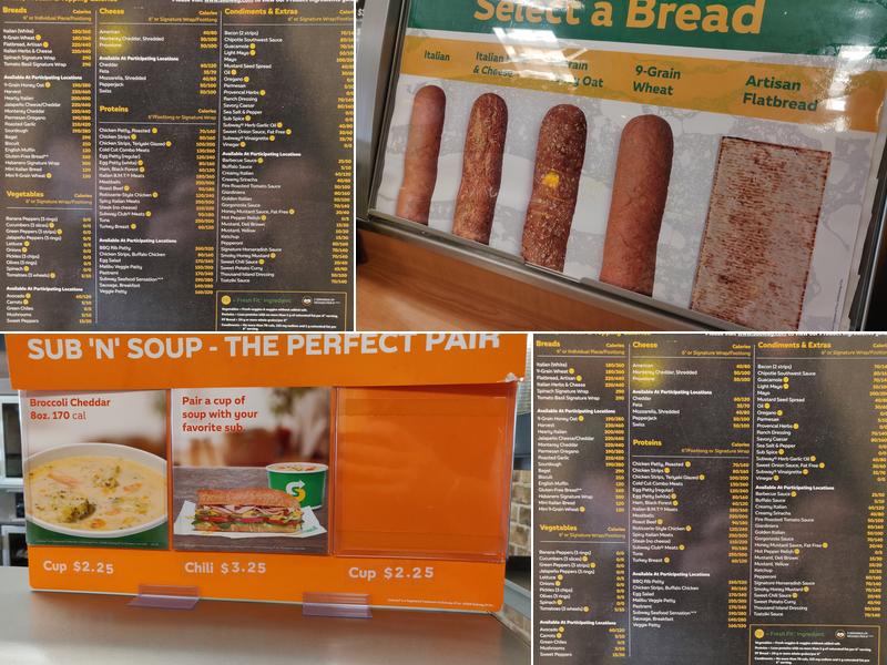 Subway Menu