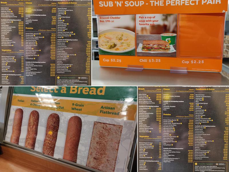 Subway Menu