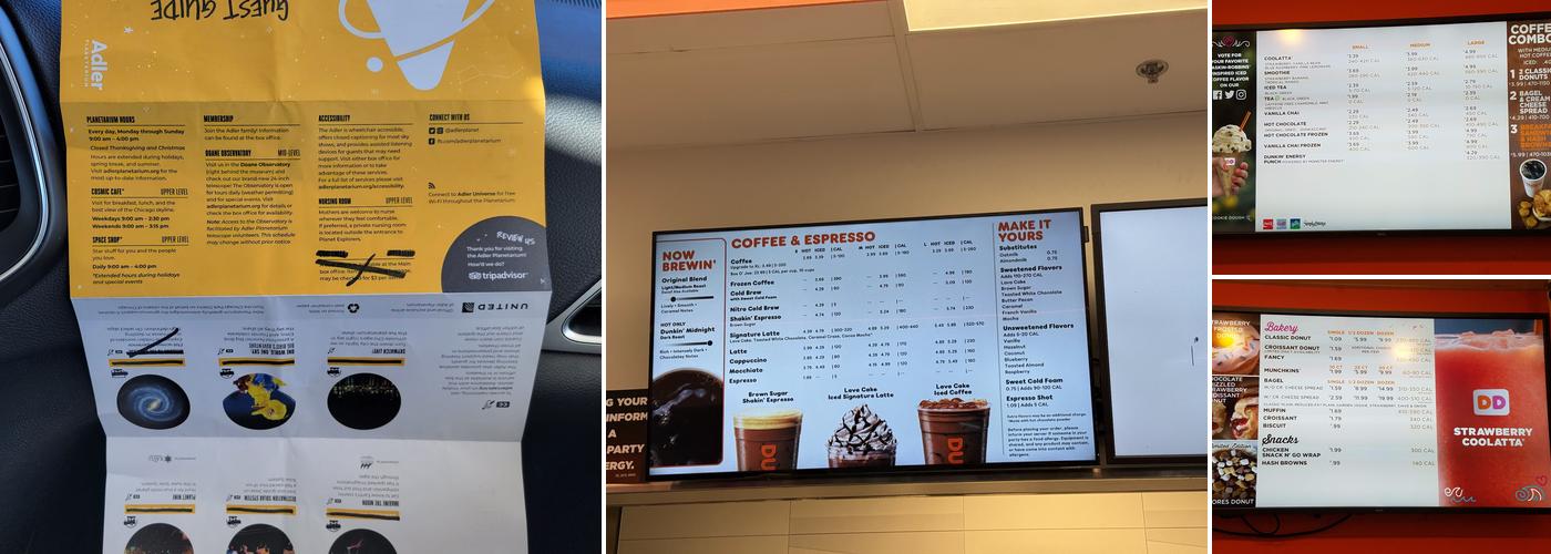 Dunkin' Menu