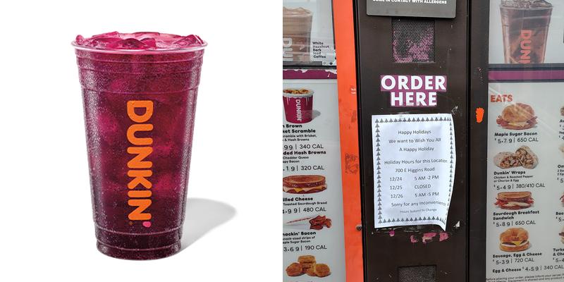 Dunkin' Menu