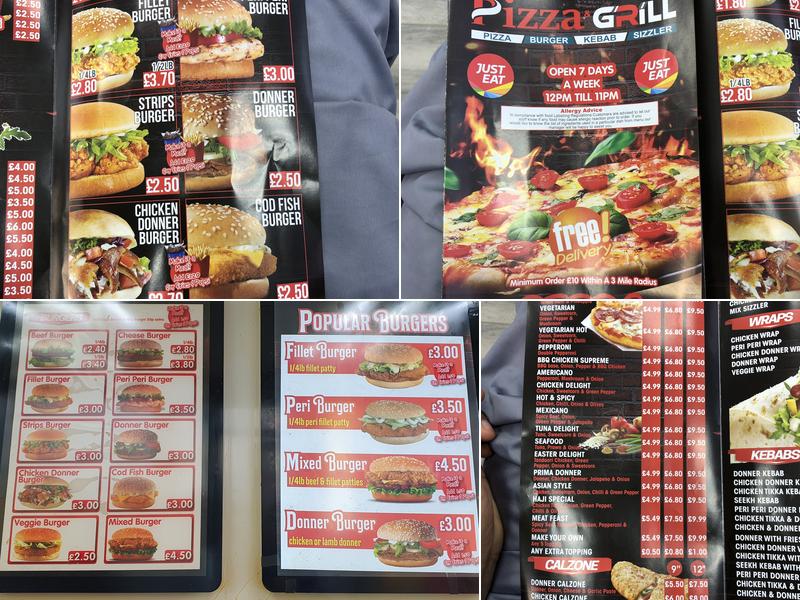 Haji's Pizza & Grill Menu