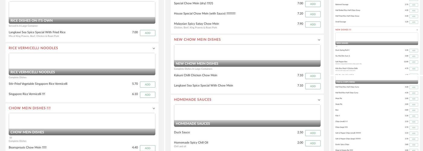 A1 Fish & Chips Menu