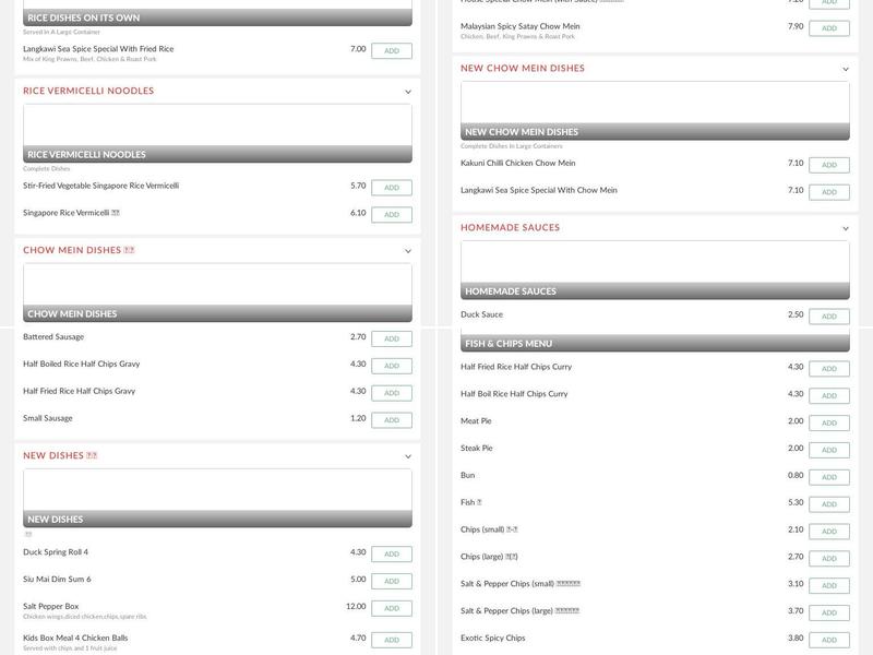 A1 Fish & Chips Menu