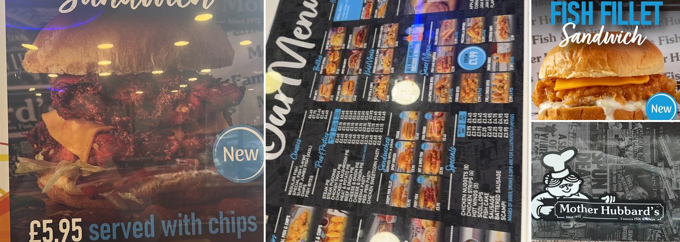 Mother Hubbard’s Flagship Store Bolton Menu