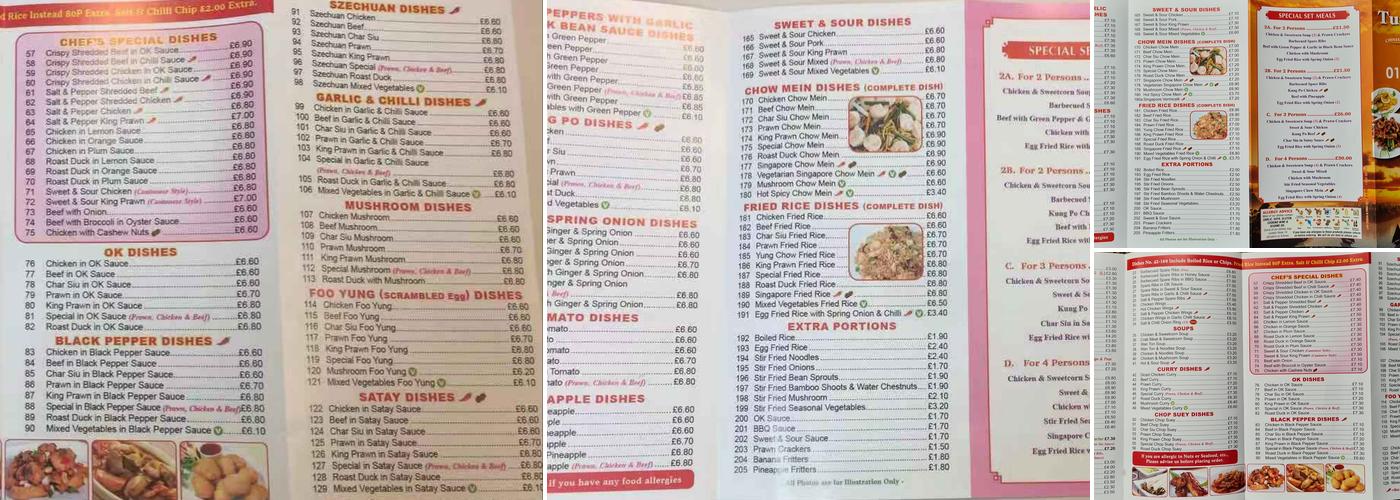 Tung Sing Fish & Chips Menu