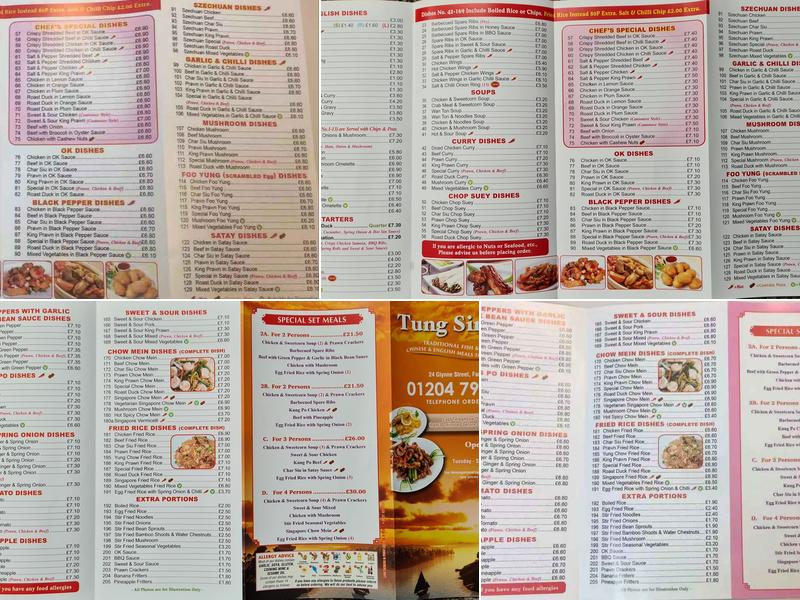 Tung Sing Fish & Chips Menu