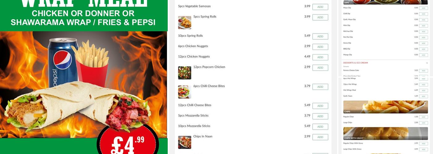 Valentino’s - Halliwell Menu