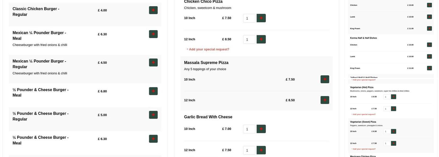 The Curry House Bolton Menu