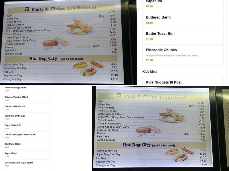 24 Karat Chippy and Grill Menu