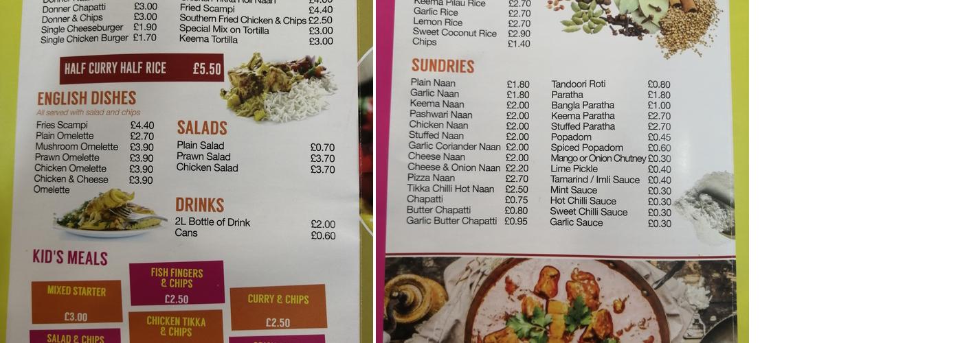Curry Centre Menu