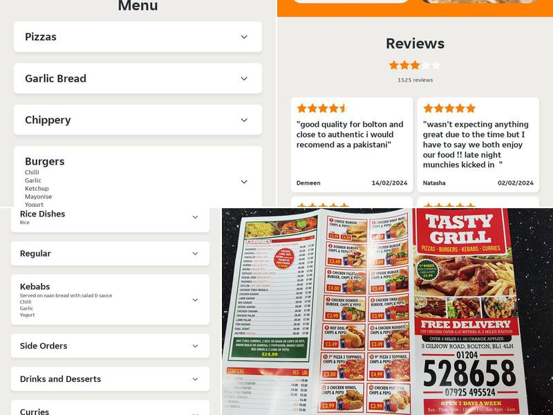 Gilnow Chippy Bolton Menu