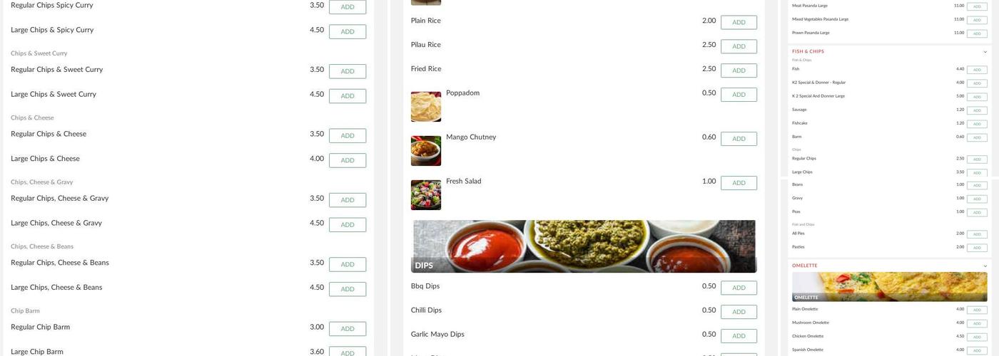 K2 Taj Crescent Road Menu