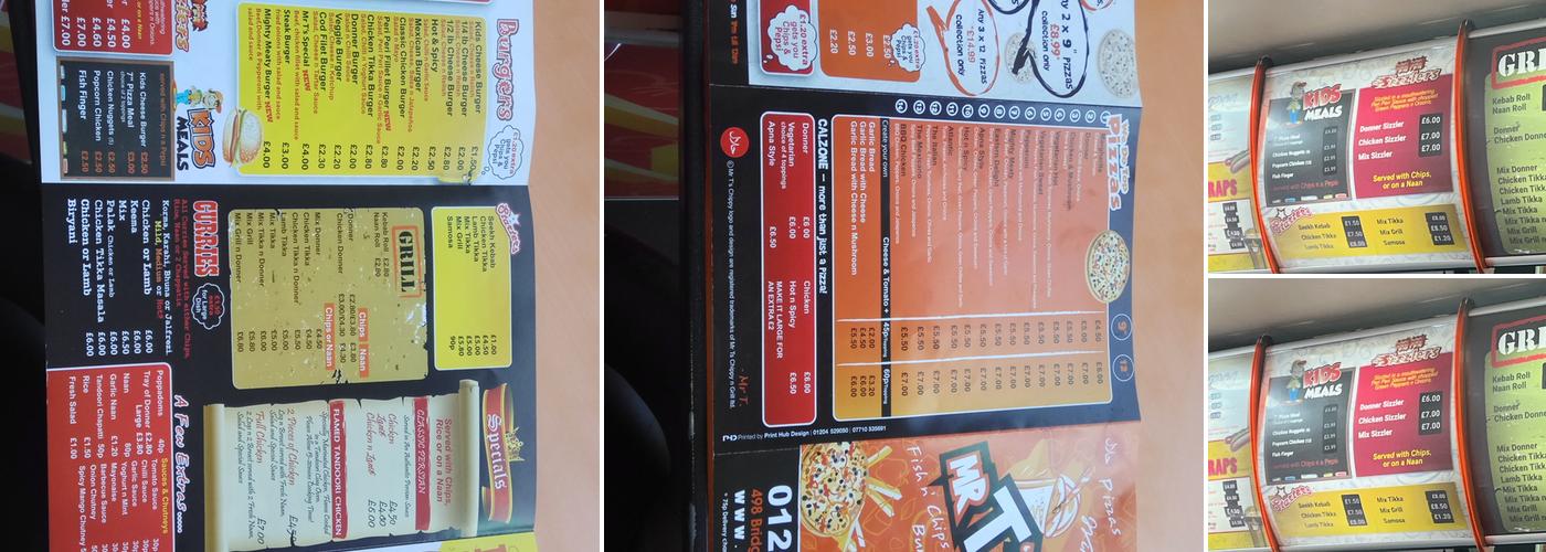 Mr T's Chippy N Grill Menu