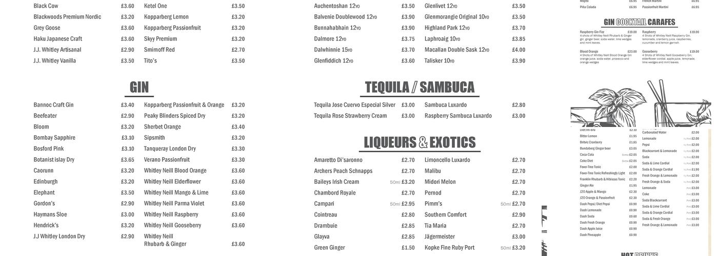 Bannoc Brewhouse Menu