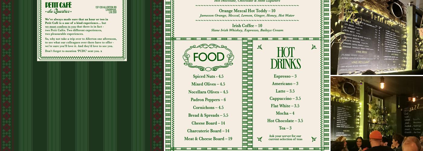 Petit Café Du Coin Menu