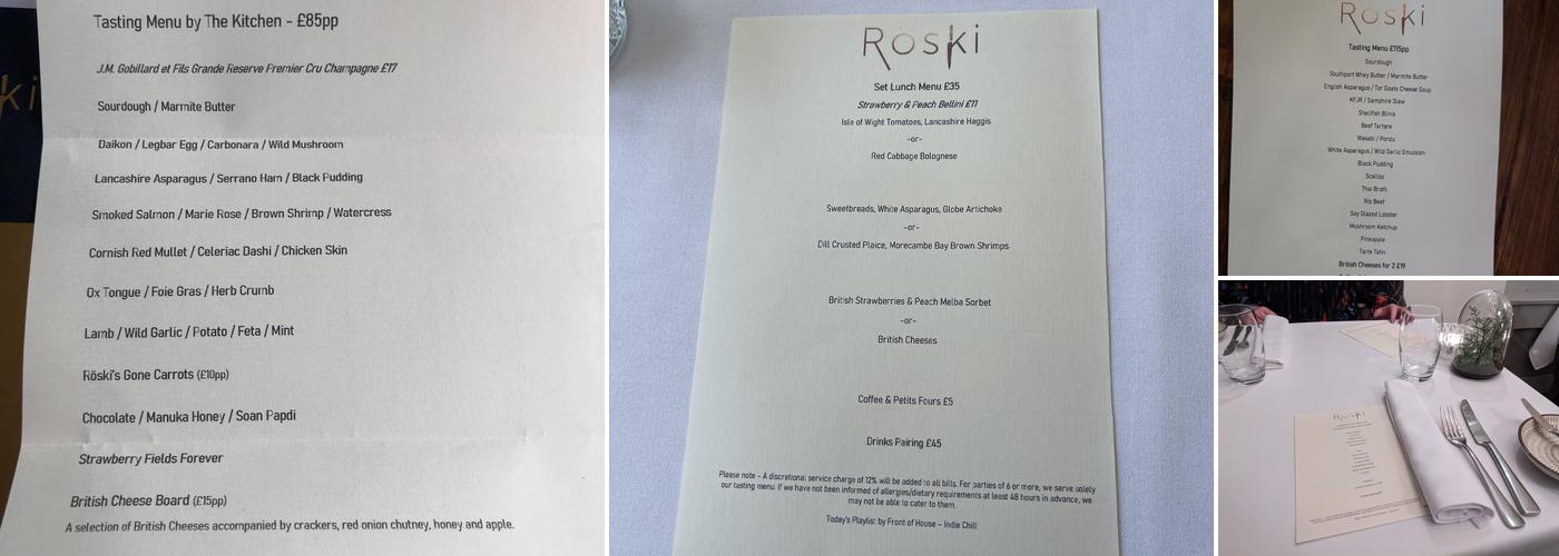 Roski Restaurant Menu
