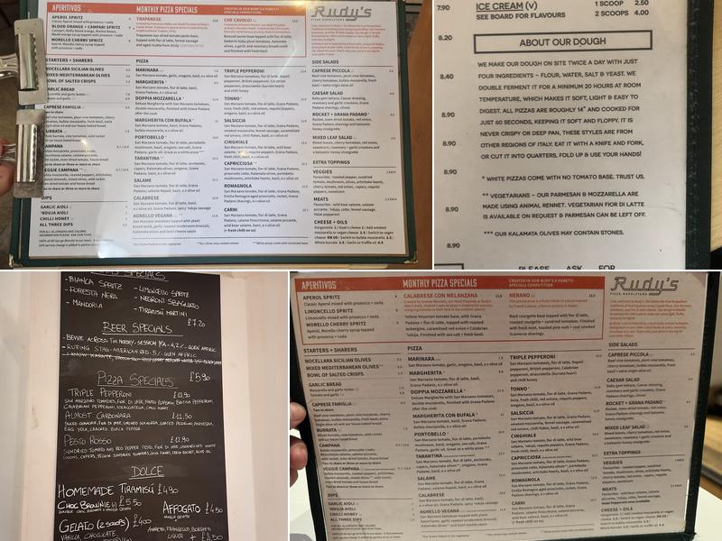 Rudy's Pizza Napoletana - Castle Street Menu