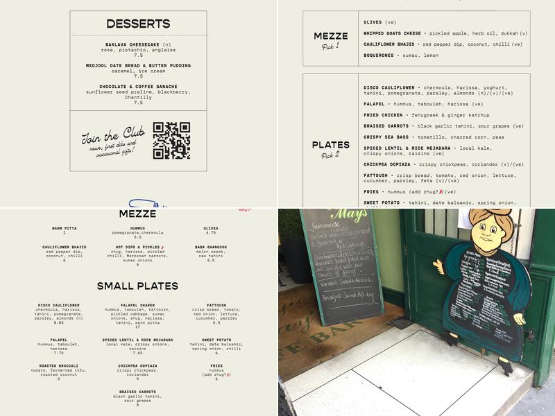 Maray Bold Street Menu