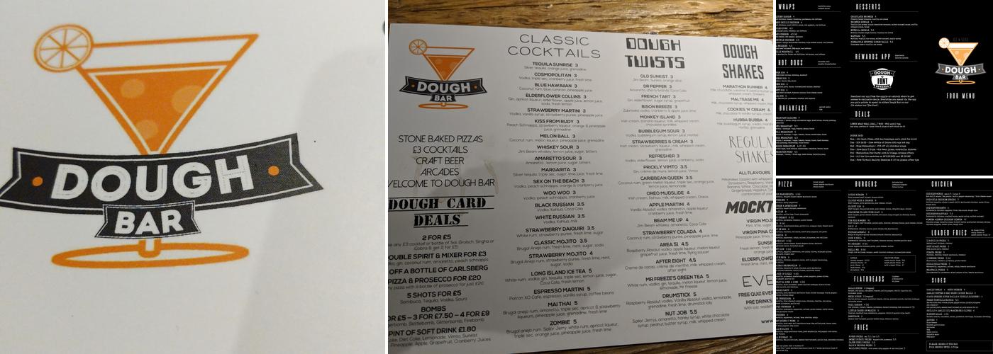 Dough Bar Menu