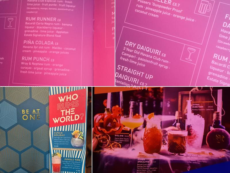 Be At One - Liverpool Menu