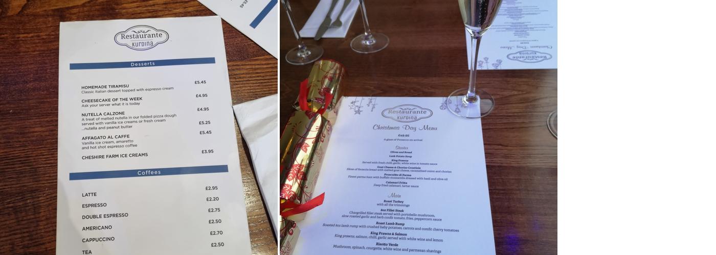 KURDINA RESTAURANT AND BAR Menu