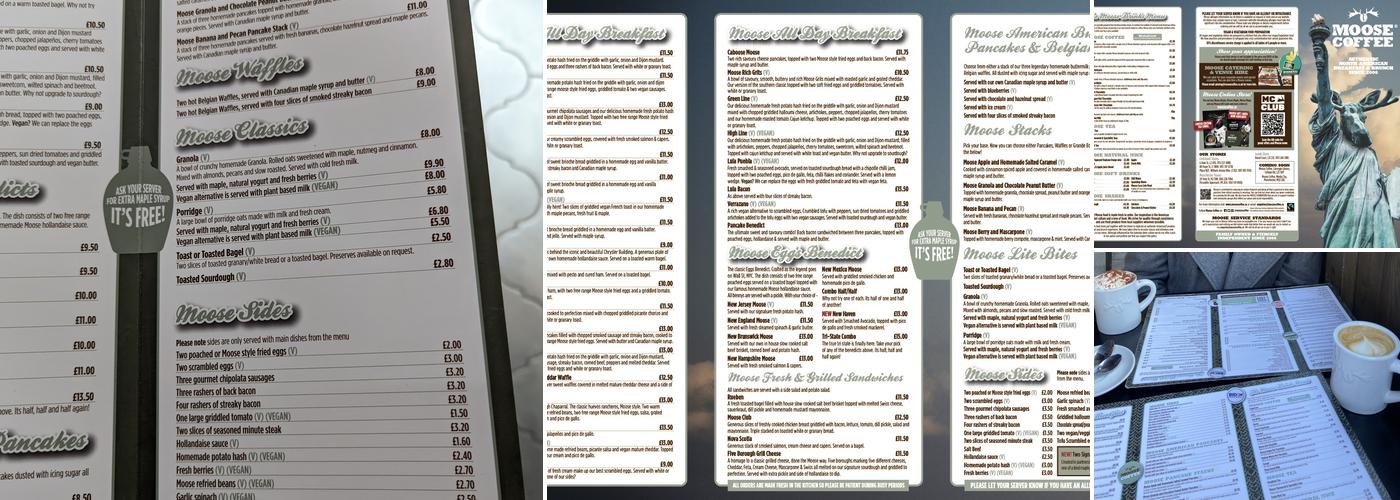 Moose Coffee Menu