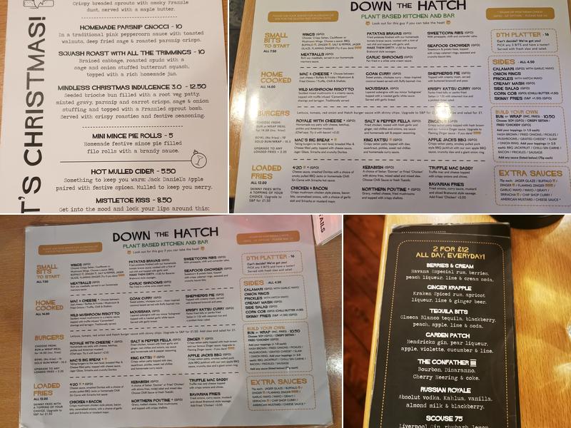 Down the Hatch Menu