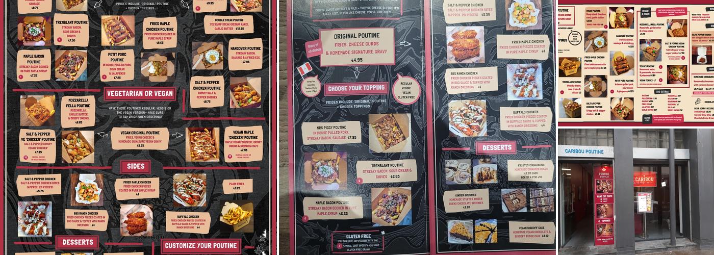 Caribou Poutine Menu