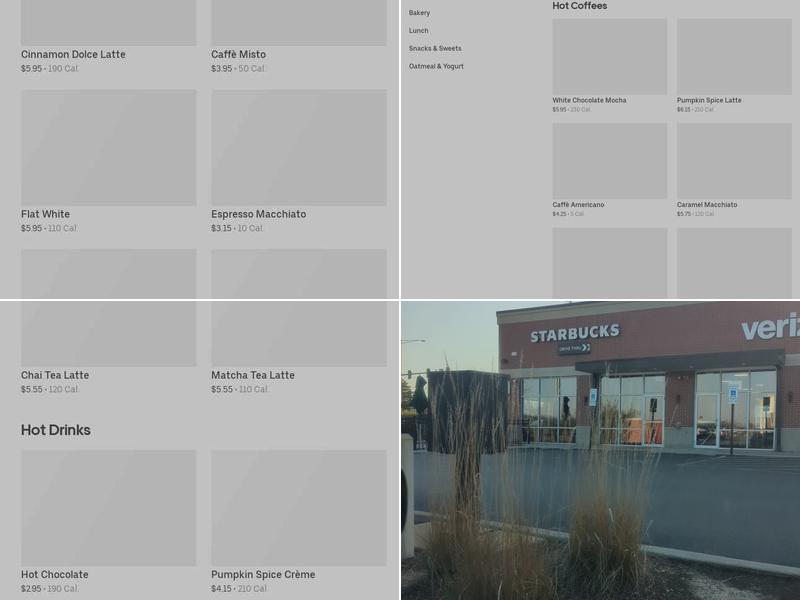 Starbucks Coffee Company Menu