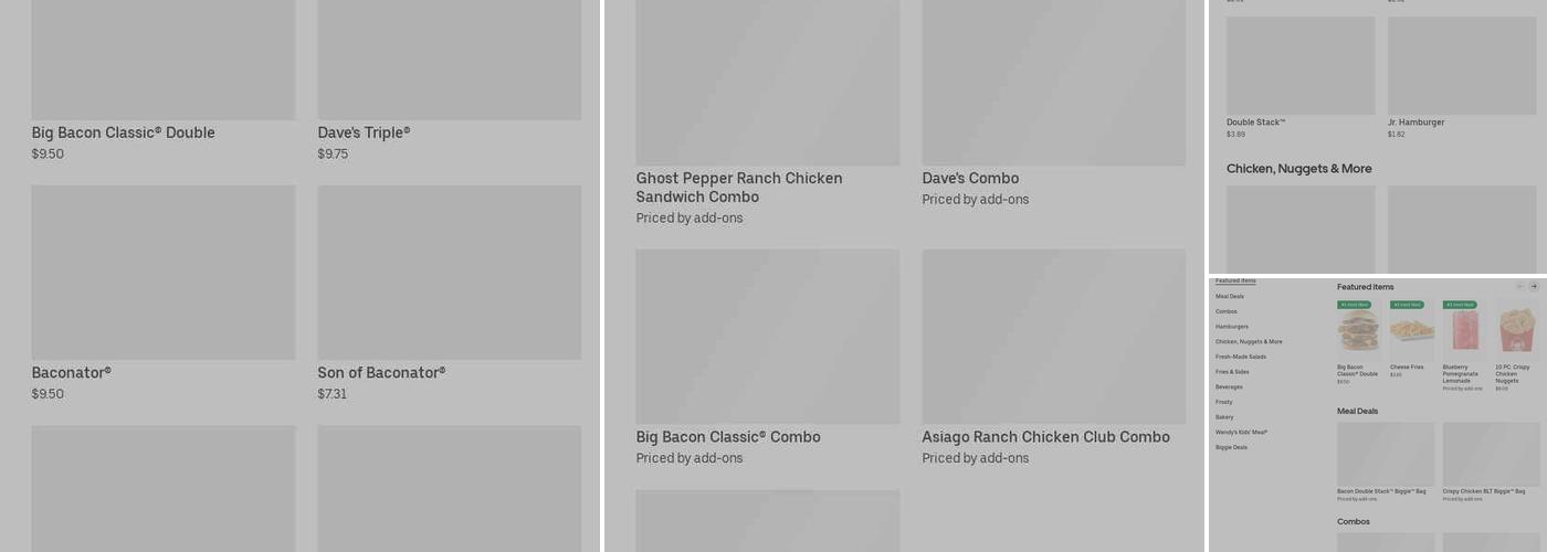 Wendy's Menu