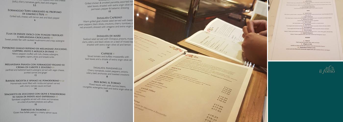 Il Forno Bocconcini Bar & Restaurant Menu