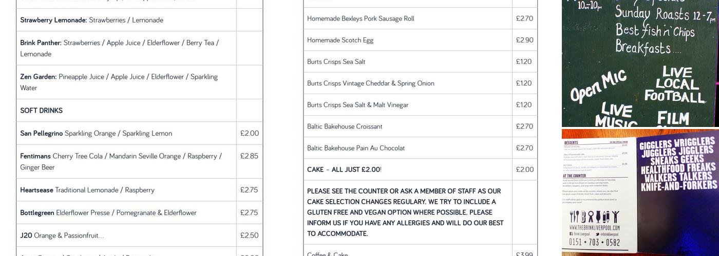The Brink Menu